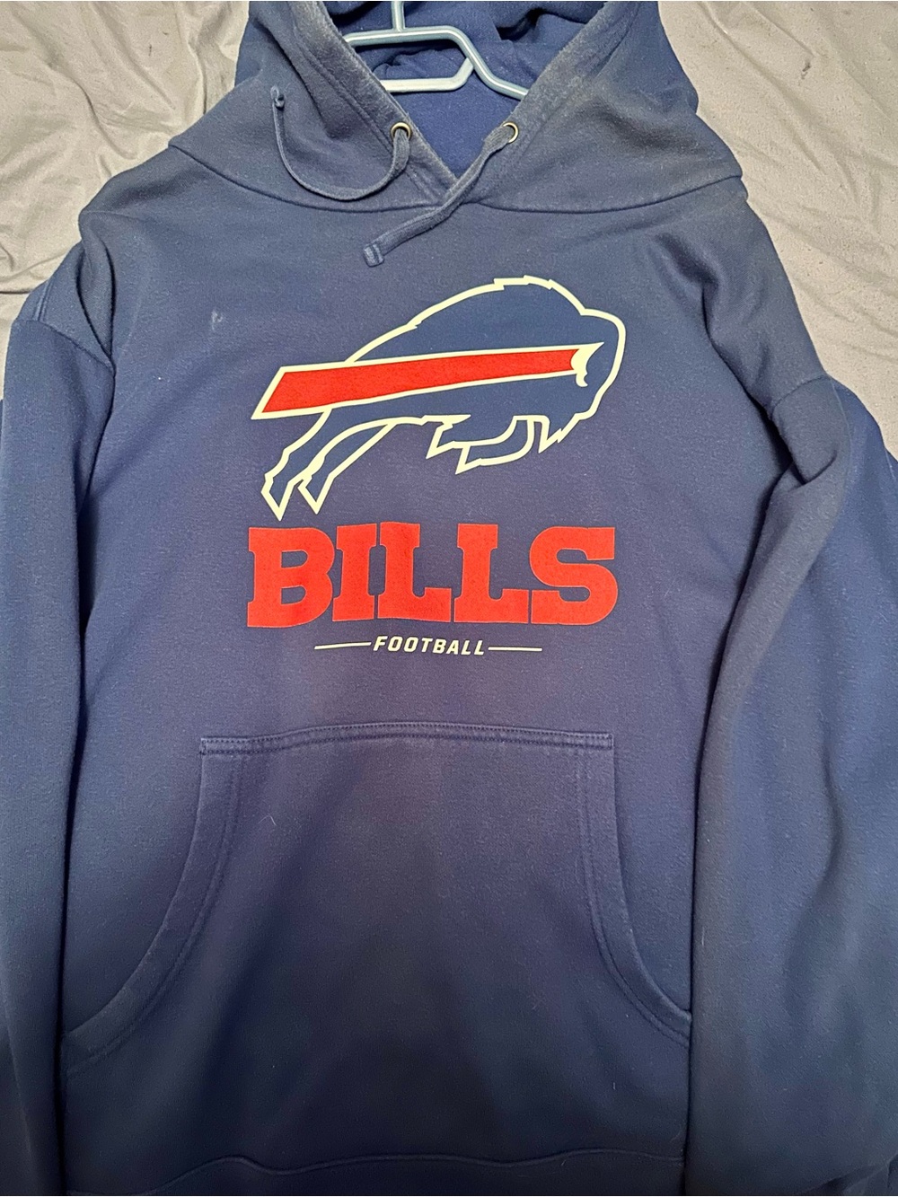 Fanatics Navy Hooded Pullover with Red Bills Logo